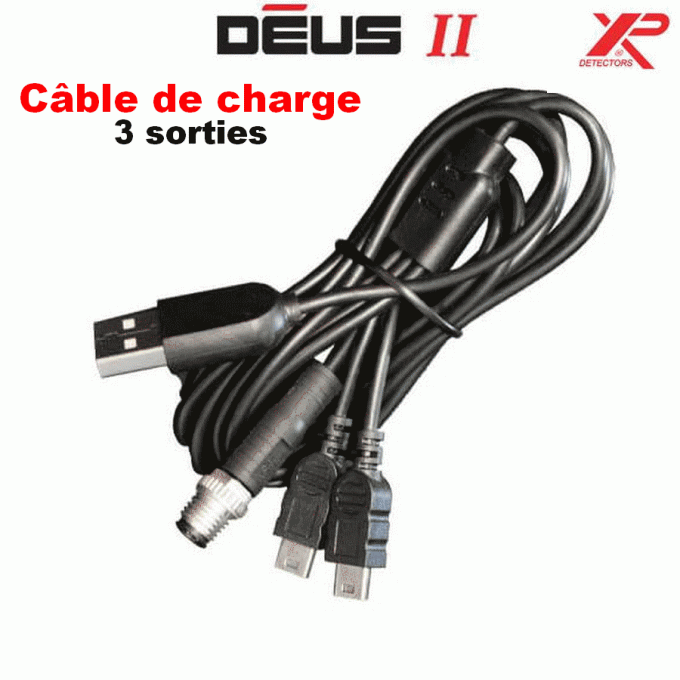 Câble de charge 3 sorties XP Déus 2 FMF