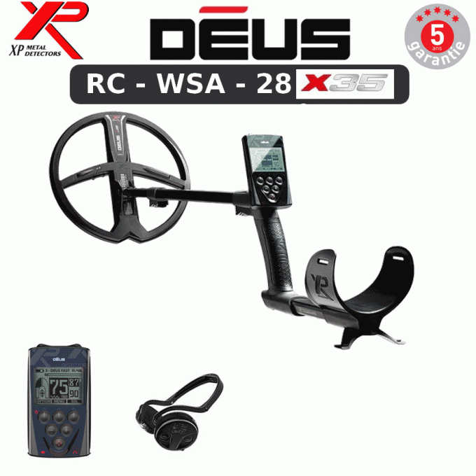 Détecteur XP DEUS - RC - WSA - 28X35